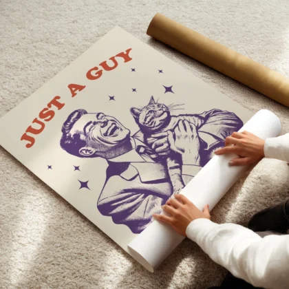 Man with Cat – Just a Guy Who Loves Cats