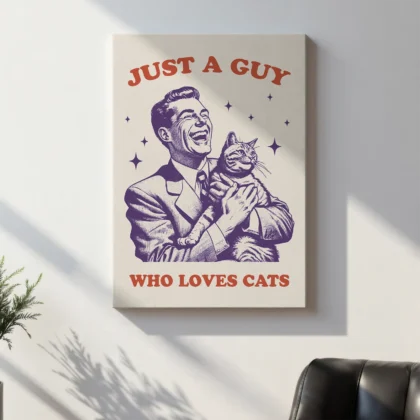 Man with Cat – Just a Guy Who Loves Cats
