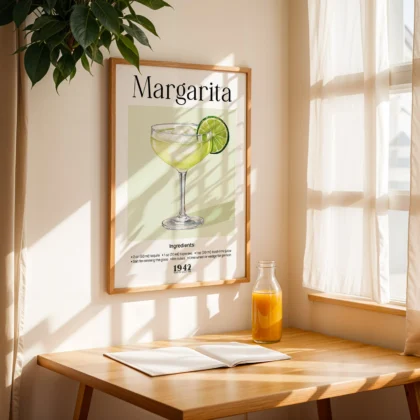 Wandbild – Margarita Cocktail Rezept