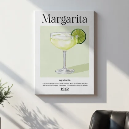 Wandbild – Margarita Cocktail Rezept