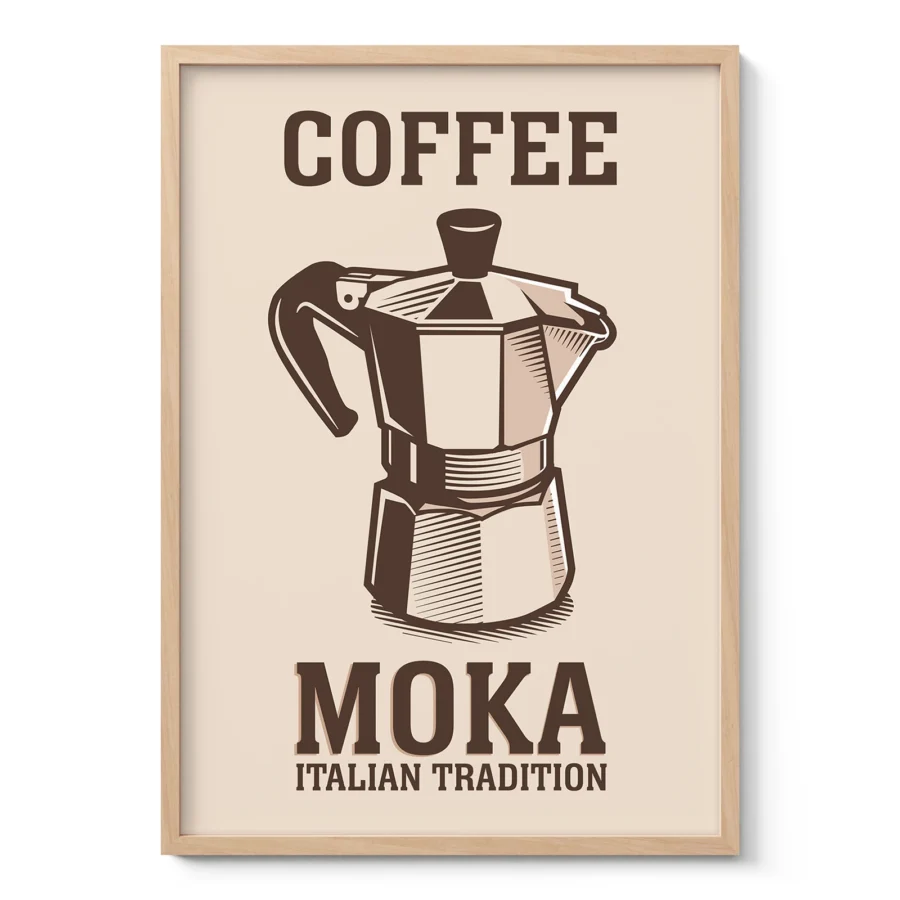 Moka Pot Poster – Italian Coffee Wall Art