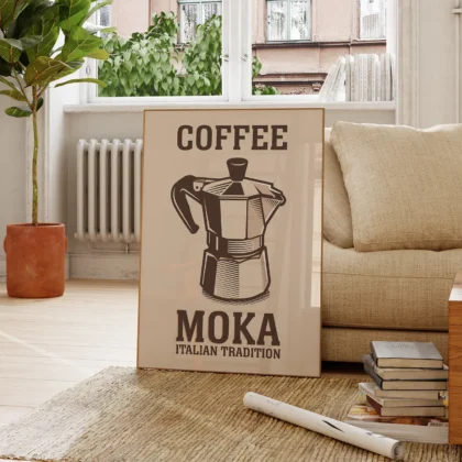 Wandbild – Mokkakanne