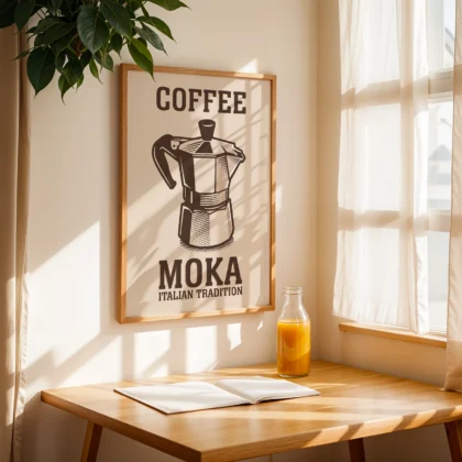 Wandbild – Mokkakanne