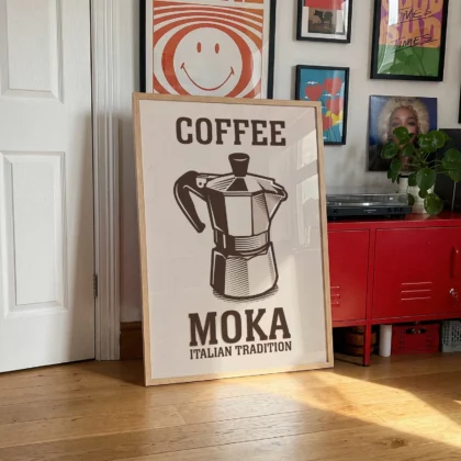 Wandbild – Mokkakanne