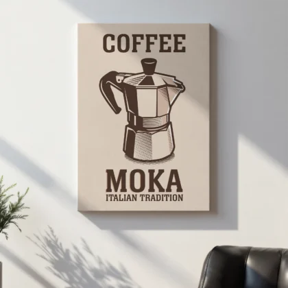 Wandbild – Mokkakanne