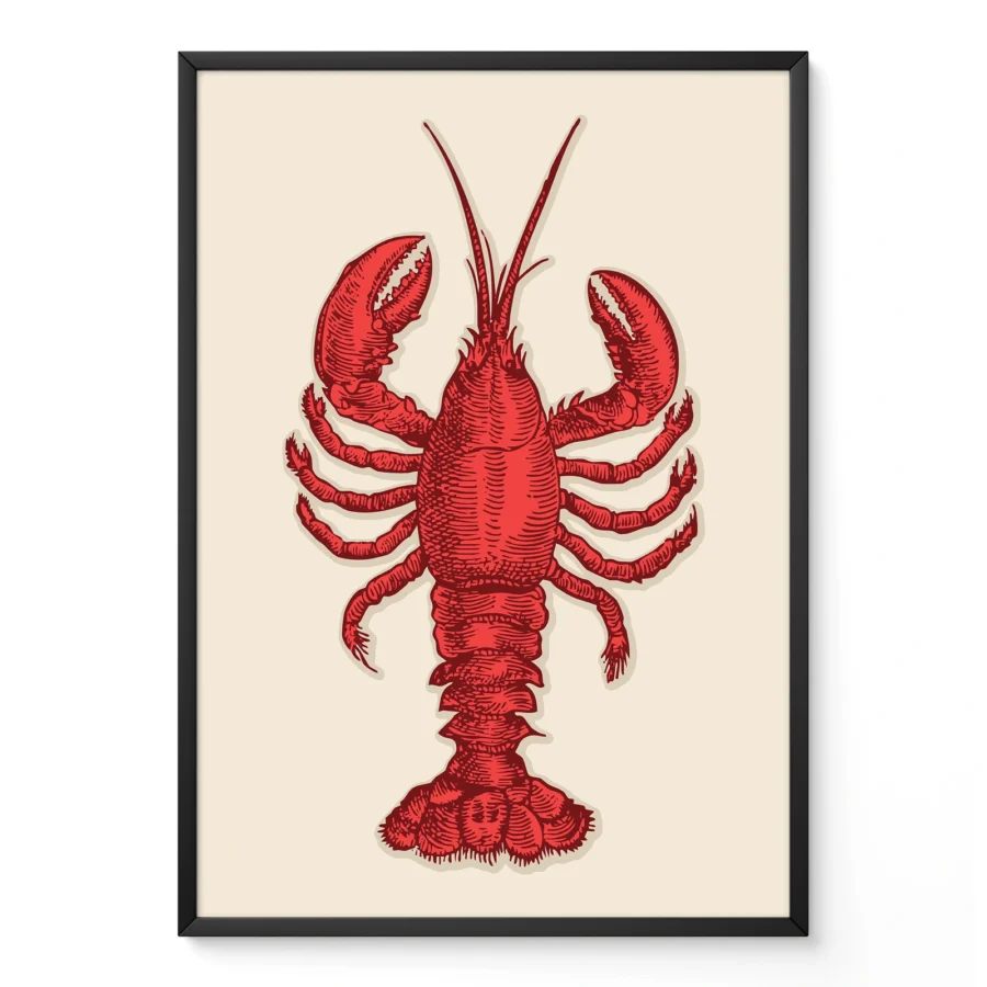Lobster Wall Art – Vintage Seafood Print