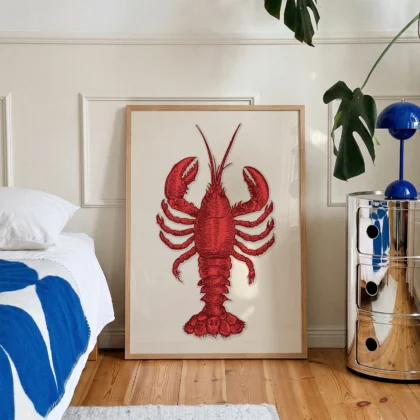 Lobster Wall Art – Vintage Seafood Print