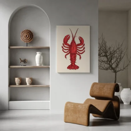 Lobster Wall Art – Vintage Seafood Print