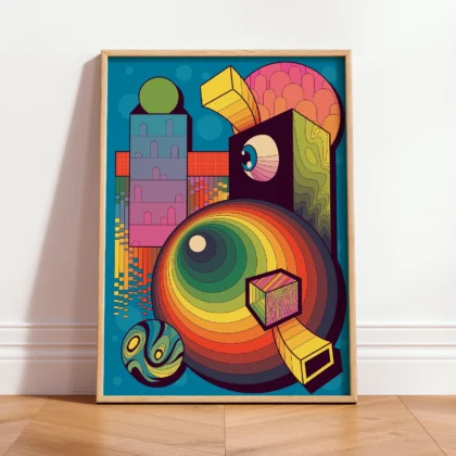 Abstraktes Wandbild – Geometrie