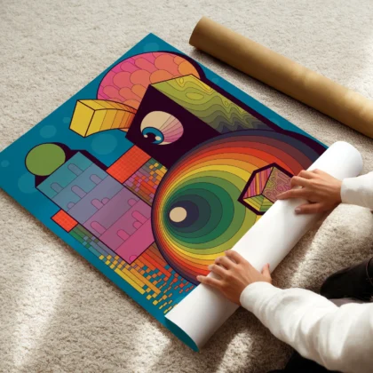 Abstraktes Wandbild – Geometrie