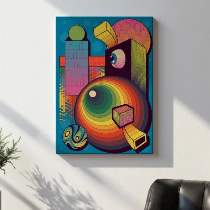 Abstraktes Wandbild – Geometrie