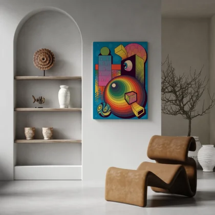 Abstraktes Wandbild – Geometrie
