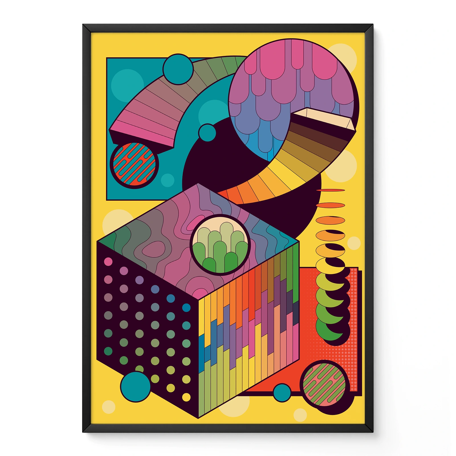 Abstraktes Wandbild – Form