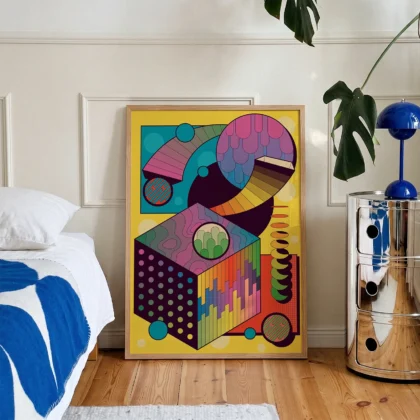 Abstraktes Wandbild – Form