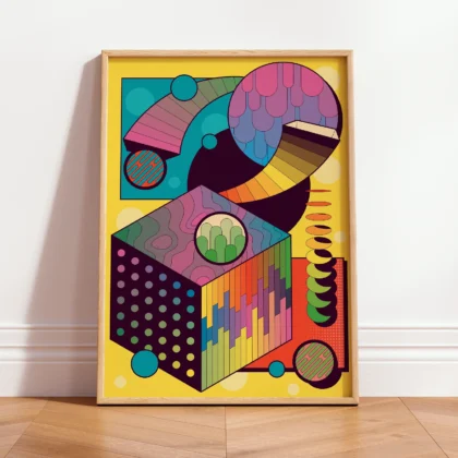 Abstraktes Wandbild – Form