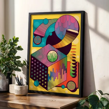 Abstraktes Wandbild – Form