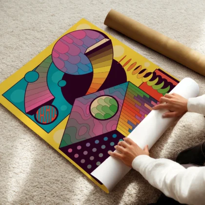 Abstraktes Wandbild – Form