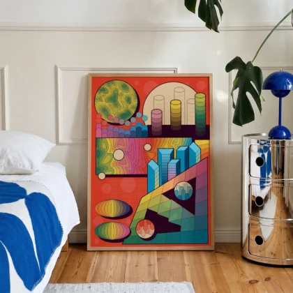 Abstraktes Wandbild – Rhythmus