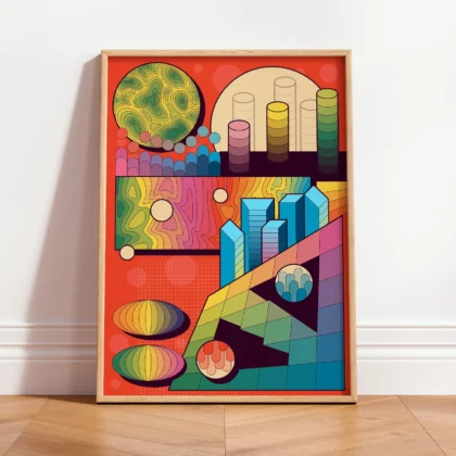 Abstraktes Wandbild – Rhythmus