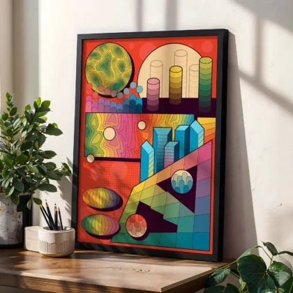 Abstraktes Wandbild – Rhythmus