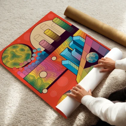 Abstraktes Wandbild – Rhythmus