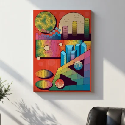 Abstraktes Wandbild – Rhythmus