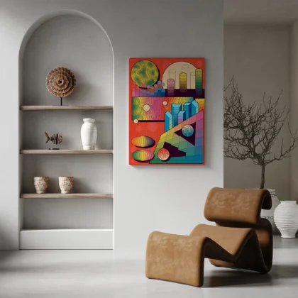 Abstraktes Wandbild – Rhythmus
