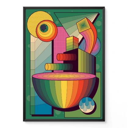 Abstraktes Wandbild – Spektrum