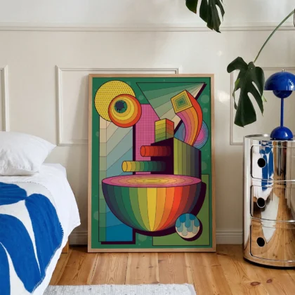 Abstraktes Wandbild – Spektrum