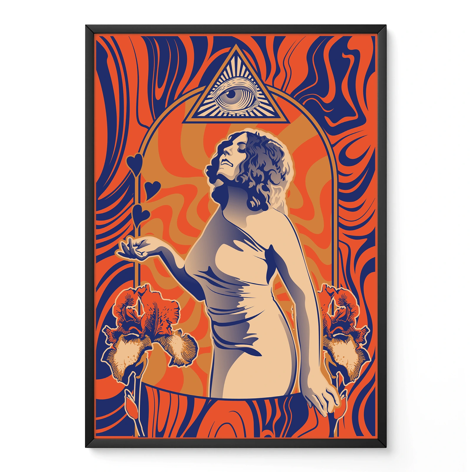 Elegant Woman Wall Art – Red Inner Light