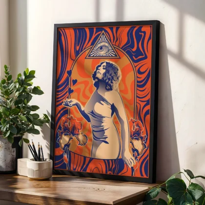 Elegant Woman Wall Art – Red Inner Light