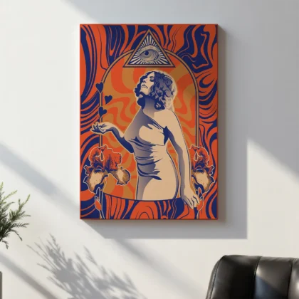 Elegant Woman Wall Art – Red Inner Light