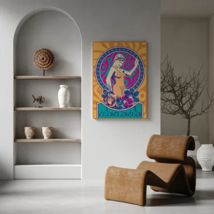 Elegant Woman Wall Art – Floral Harmony
