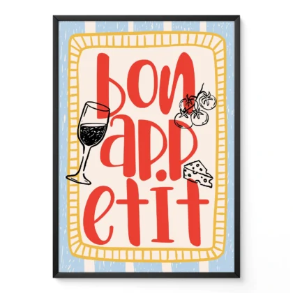 Bon Appetit Print – Modern Kitchen Typography