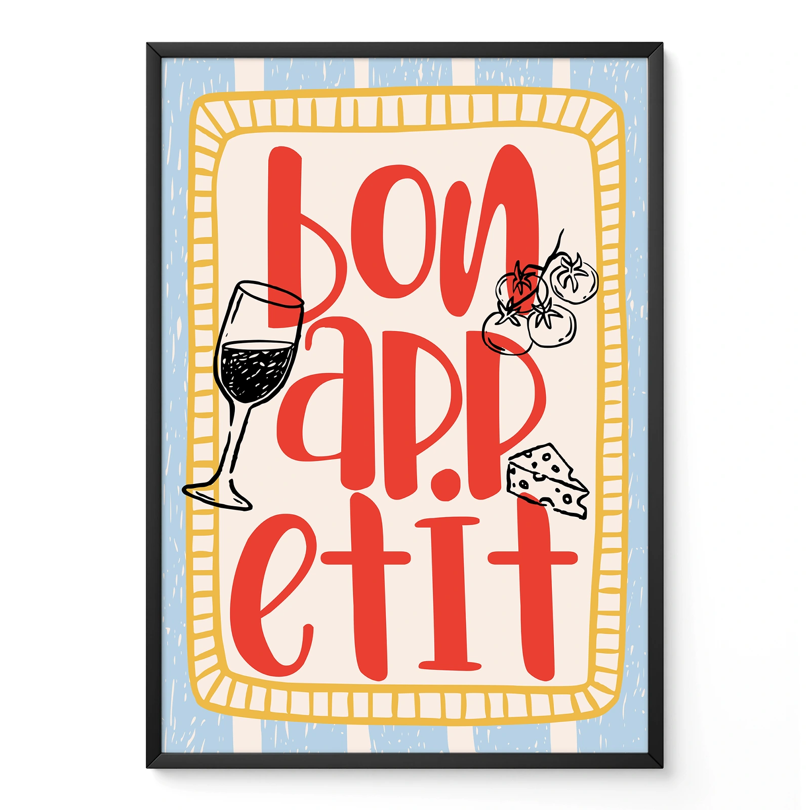 Bon Appetit Print – Modern Kitchen Typography