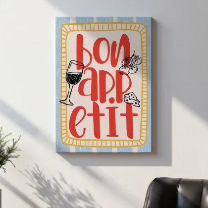 Bon Appetit Print – Modern Kitchen Typography