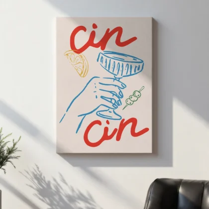 Wandbild – Cin Cin Cocktail