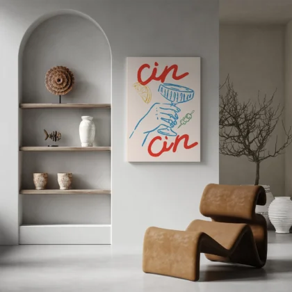 Wandbild – Cin Cin Cocktail
