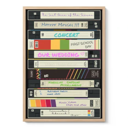 VHS Wandbild – Retro-Stil