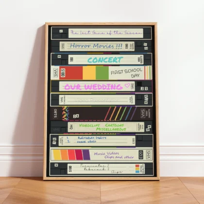 VHS Wandbild – Retro-Stil