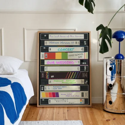 VHS Wandbild – Retro-Stil