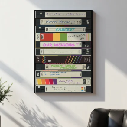 VHS Wandbild – Retro-Stil