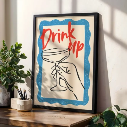 Cocktail Wall Art – Drink Up
