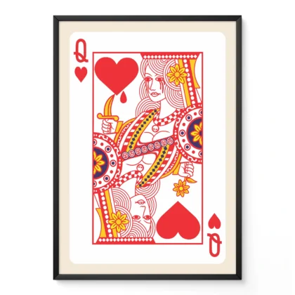 Playing Card Wall Art – Queen of Hearts