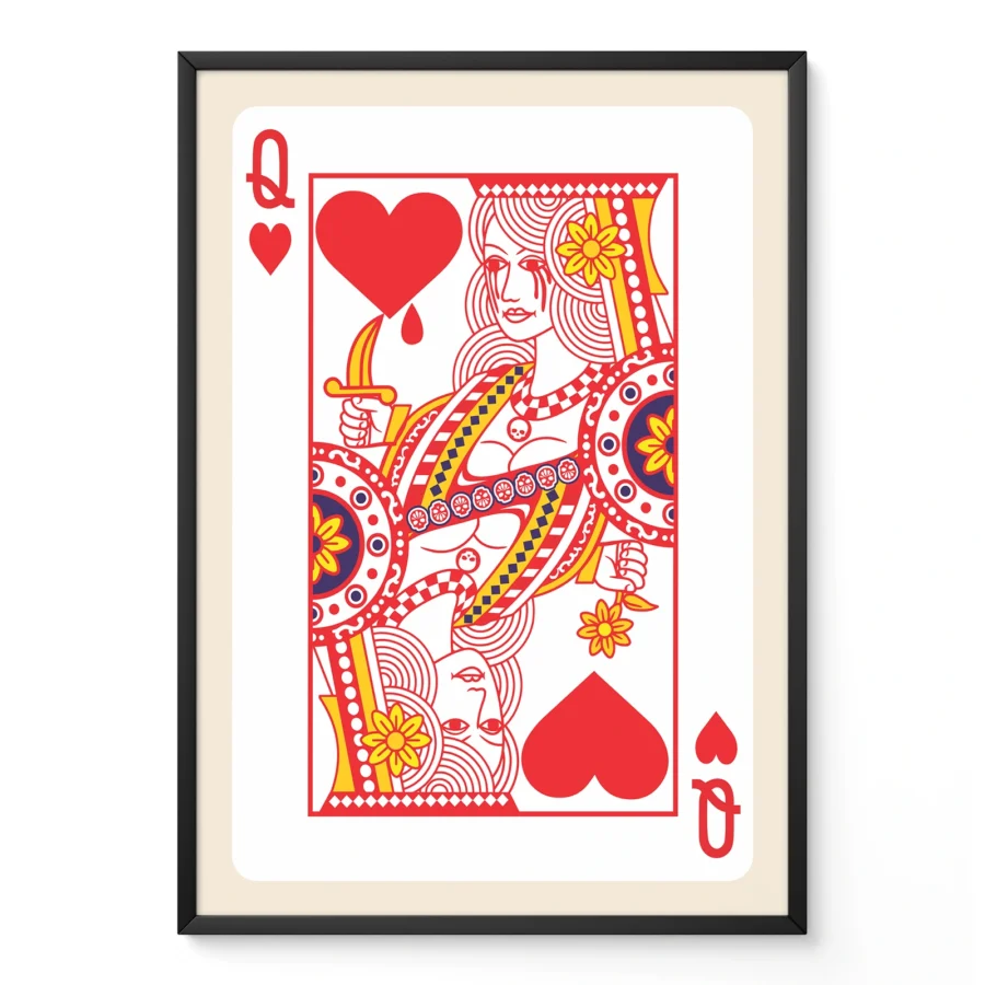 Playing Card Wall Art – Queen of Hearts