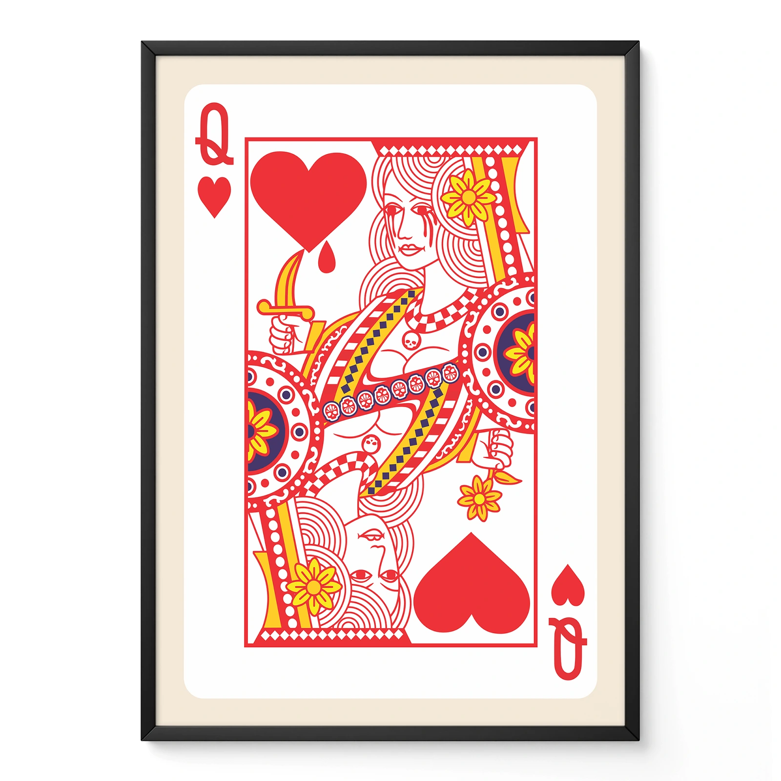 Playing Card Wall Art – Queen of Hearts