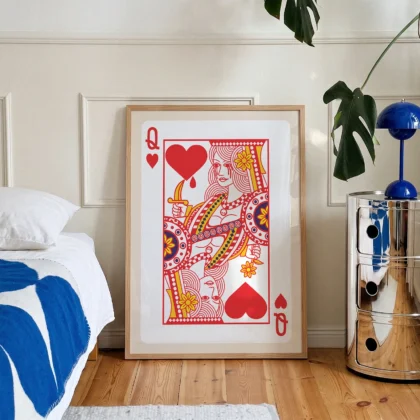 Playing Card Wall Art – Queen of Hearts