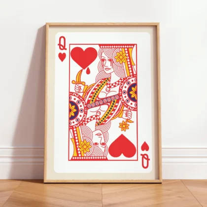 Playing Card Wall Art – Queen of Hearts