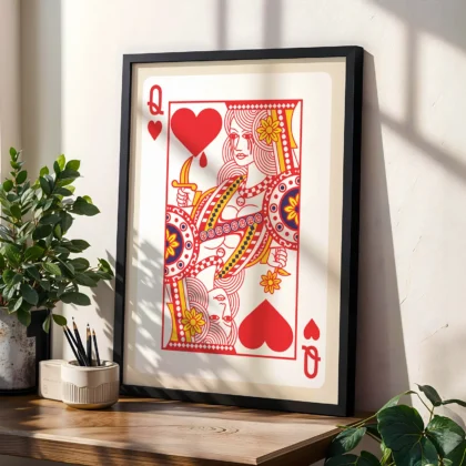 Playing Card Wall Art – Queen of Hearts
