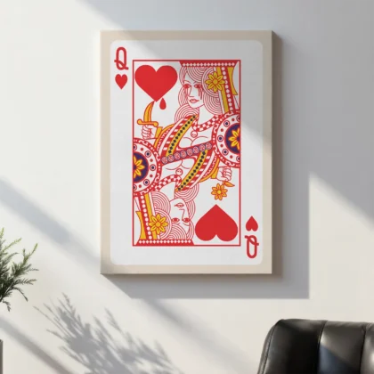 Playing Card Wall Art – Queen of Hearts